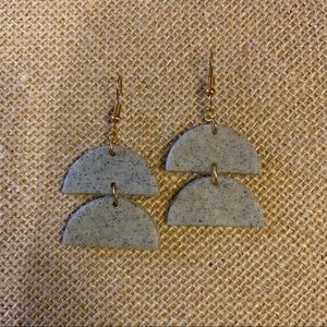 Handmade Granite Clay Dangle Earrings